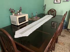 Large dining table made of hardwood