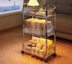 3-Tier Clear Acrylic Storage Cart