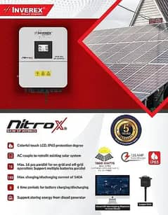 New INVEREX NITROX - 8KW - 6KW - 12kw - Hybrid Solar Inverter System
