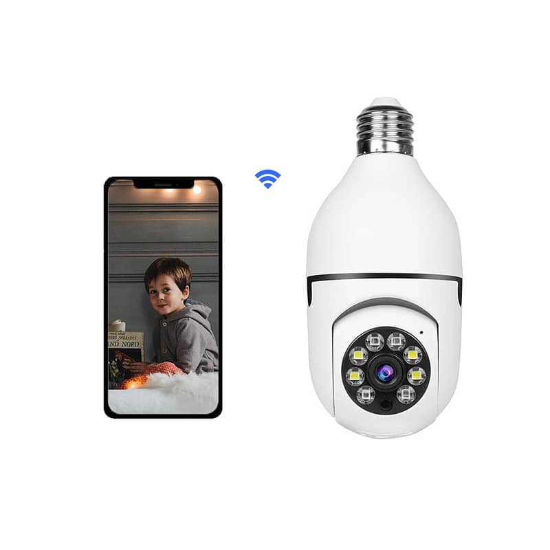 Wireless LED PTZ IP Bulb Camera 4