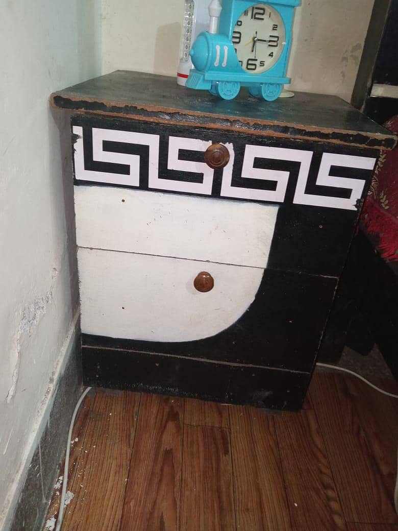 king size bed with side tables and dressing table without mattress 4