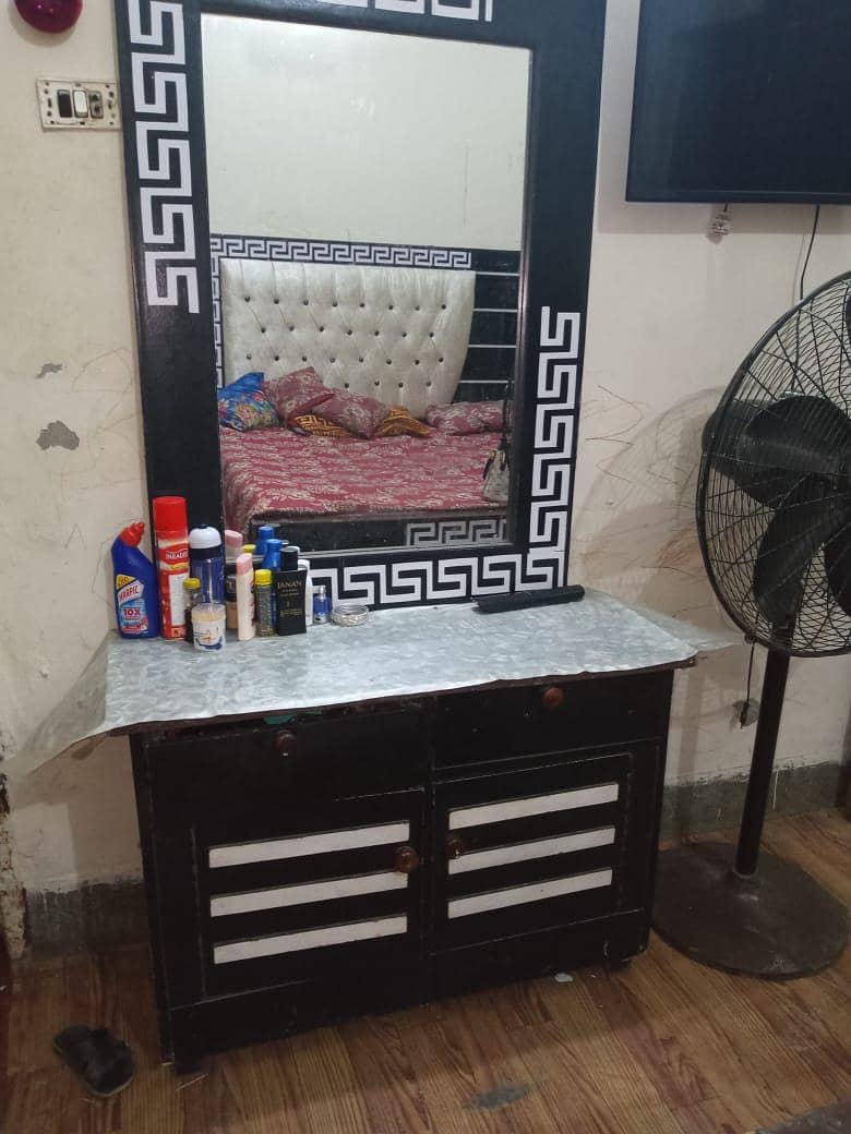 king size bed with side tables and dressing table without mattress 6