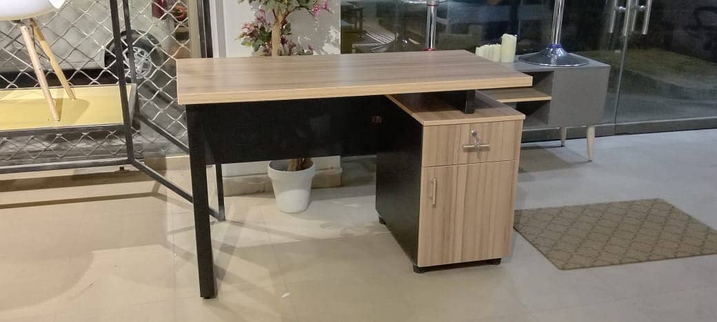 Workstation with storage, office table, working table, laptop table 0