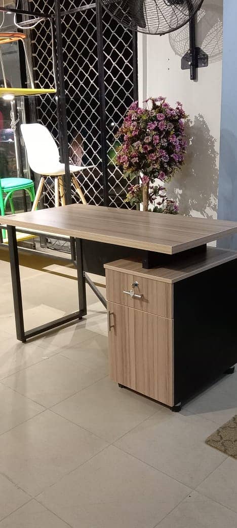 Workstation with storage, office table, working table, laptop table 4