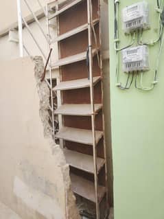 Metal staircass with railing and checker plate steps - Urgent sale!