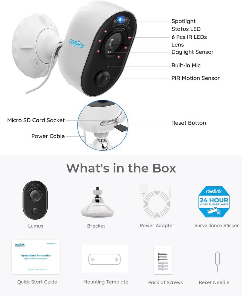 Reolink-Lumus Reolink Outdoor WiFi Security Camera with Spotlight 031 0