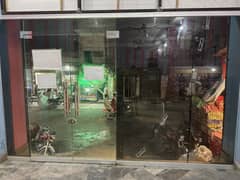 Front glass of shop
