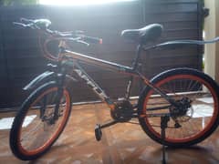 24 size bicycle with orange color special rims