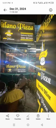 running pizza shop ( contact on what's app)