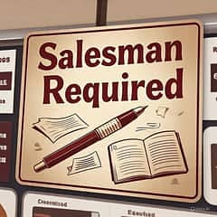 Counter Sales Staff Required – Apply Now!