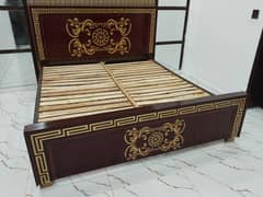Double Bed With Beautiful Design & Clr Brand New For Sale