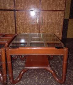 WOODEN COFFEE TABLE SET FOR SALE