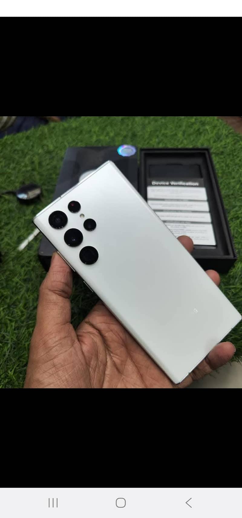 s22 ultra with box 10/10 white color 12Gb Ram 256 Gb memory  non pta 0