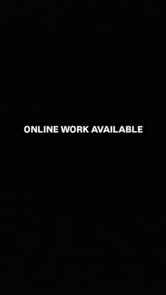 Online work available