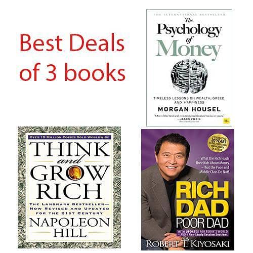 Set of 3: Rich Dad Poor Dad, Think and Grow Rich, The Psychology of Money - KBS