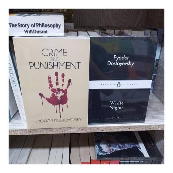 Set of 2 Books: Crime and Punishment / White Nights by Fyodor Dostoyevsky