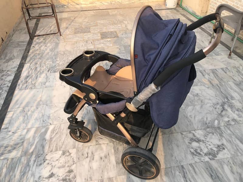 Baby Pram Large Size with moving handle 4
