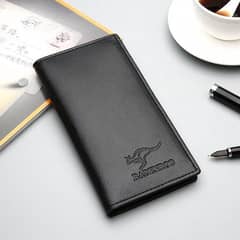 badenroo Premium Black long leather wallet for men -slim businesses