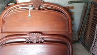 wooden bed