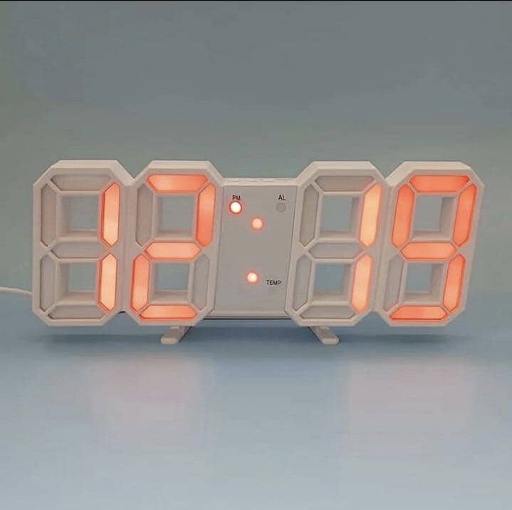 LUXURIOUS CART - Stylish Digits Design Table Clock - Easy Installation 2