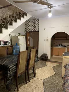 By birth 300 yards West Open, Park Facing, Single Belt, Leased, G+1, Proper Two Unit Bungalow in Block 6 PECHS near Beacon House & City School