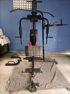 3-Statiom Heavy-Duty Home Gym + Attachments - Excellent Condition