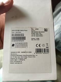 oppo Reno 2f 10 by 10 with box charger
