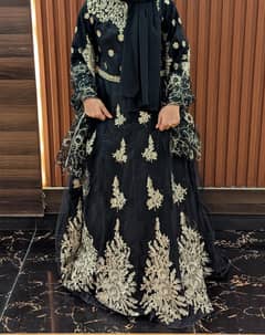 net embroidered black maxi