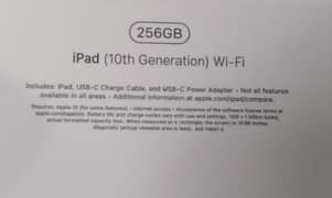I pad 10 Gen 10.9 Inch model A2696