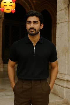 Old money zipper polo.