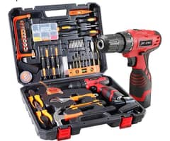 16.8V Cordless Drill Set with 108 Piece Tool Kit and 1Batteries