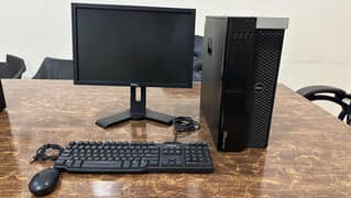 Dell precision T3610  workstation desktop with lcd mouse keyboard
