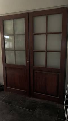 wooden sliding door