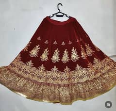 Beautiful Bridal Velvet Sharara and Dupatta