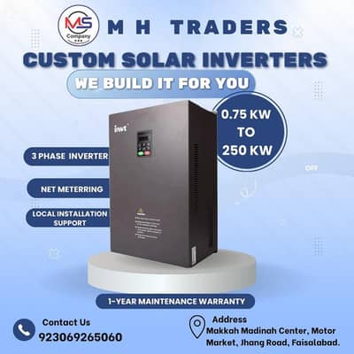 INVT vfd inverter/Built-in Solar+wapda sharing/solar/VFD/ 0.75kw 250kw