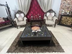 Sofa set 5seater ,1 central table ,2 side tables ,1 couch ,2 coffee t