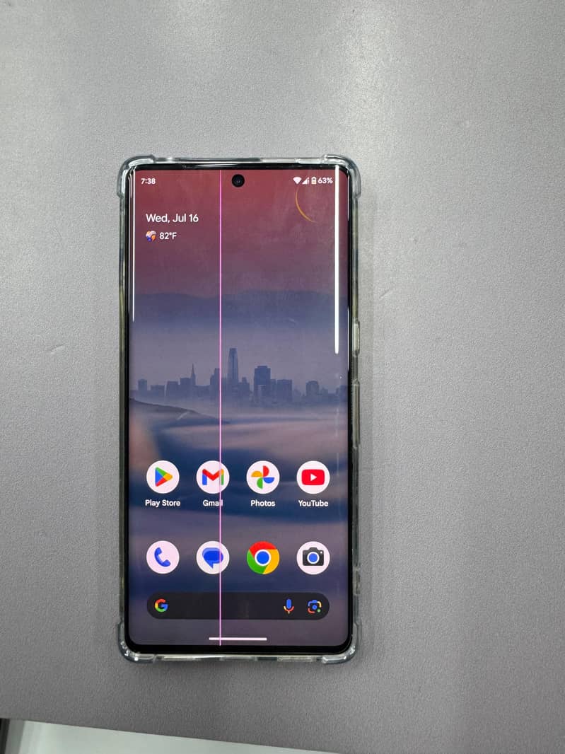 google pixel 7 pro 10/10 condition after update line in screen 0