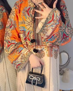 stylish printed silk lawn shirt and trouser