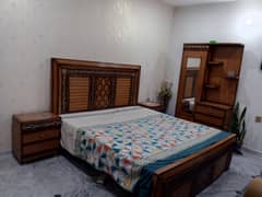 Double bed/King size bed/Bed set/dressing table/Wooden bed