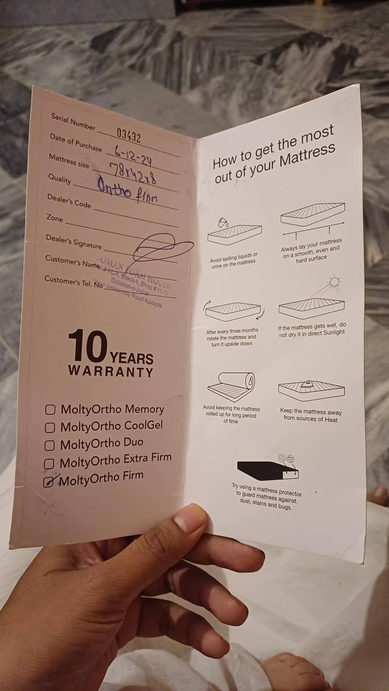 Molty Foam Mettress single bed 7