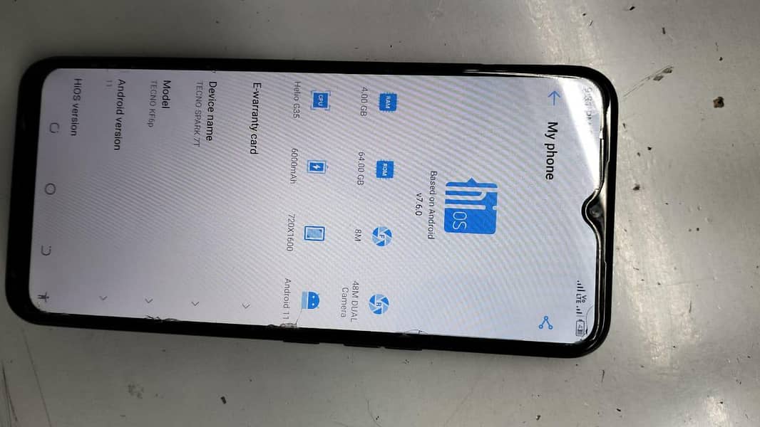 tecno  spark  7t full box no open no reper 0