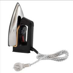 portable 1000 w dry iron with non stick coating and easy grip handel