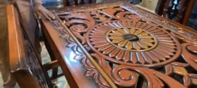dining table with six chair's