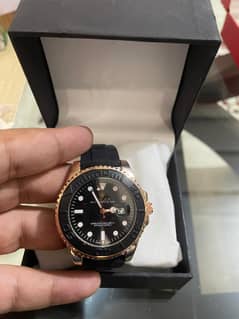 Rolexx Two-Tone Luxury Watch | with rubber strap
