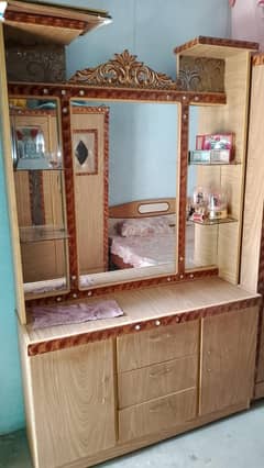 iron bed and dressing table