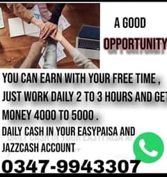 Boys/Girls Online job available,Part time/full time/Assignment work