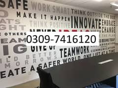Wall branding / Wallpapers / Window blind / Wifi blinds / Tile ceiling