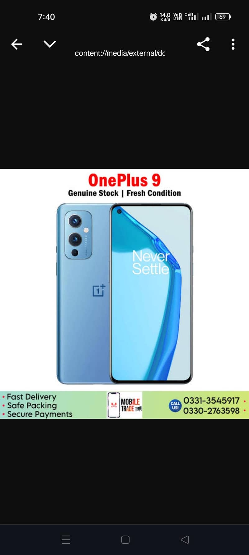 One plus 9 Lush condition but single Green line in screen 0