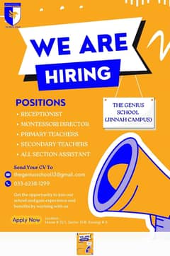 Female Teachers  Required