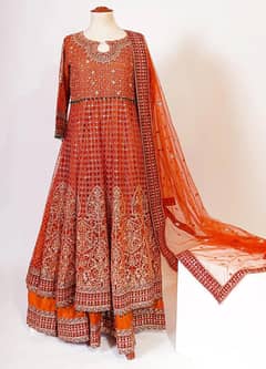 Gulnoor Pret Embroidered Bareeze Net 3 Piece Suit